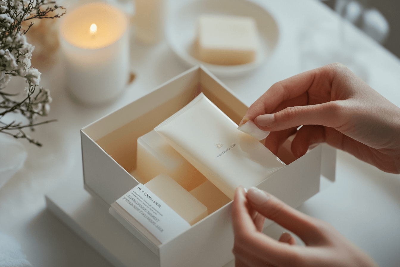 White box with a ribbon