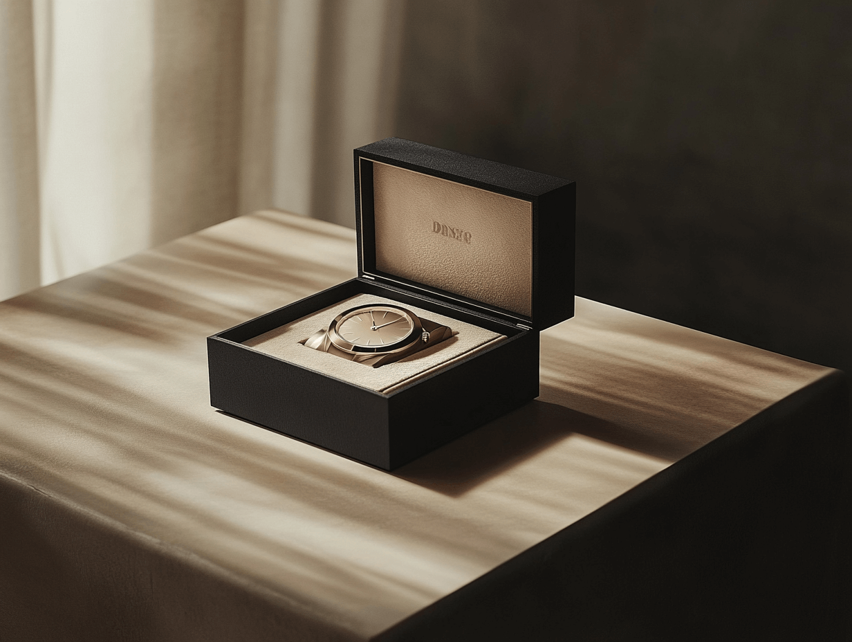 Box with a watch inside