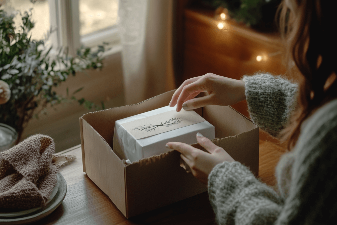 white box in a cardboard box